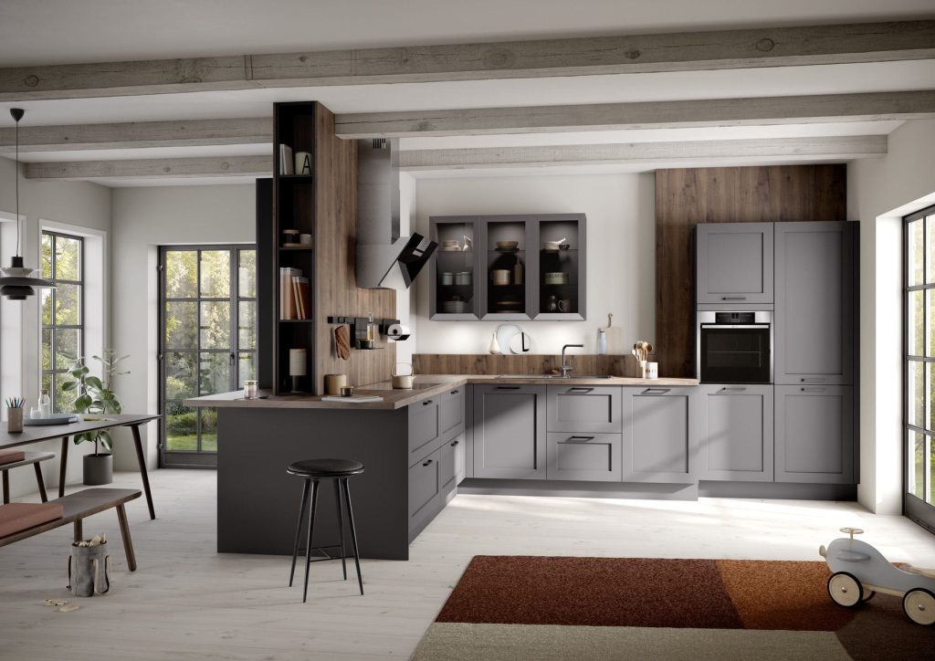 Grey Shaker Open Plan Kitchen | CasaNora, Putney